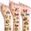 Qpout 10 Sheets Bug Temporary Tattoos for Kids,82pcs Cute Styles