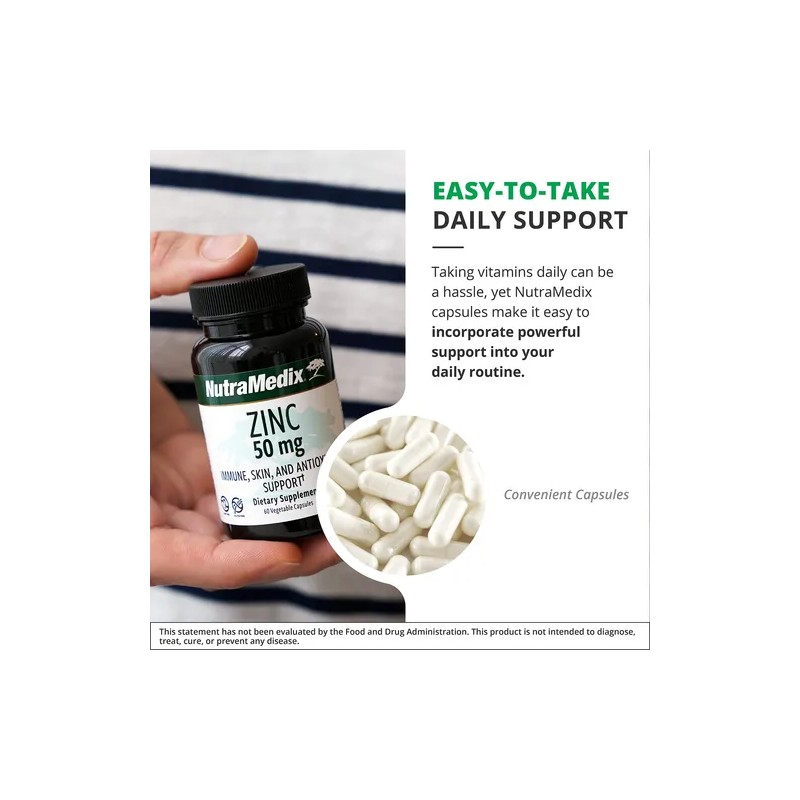 Nutramedix Zinc 50 Mg - Zinc En Cpsulas (60 Cpsulas)