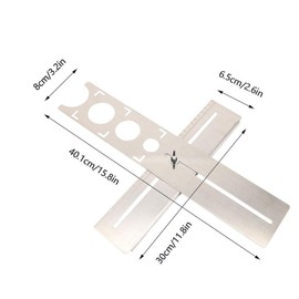Tile Hole Locator, Adjustable Stainless Steel Floor Drilling Guide Finder Gauge Universal Punching Tool for Accurately Cutting Glass Ceramic