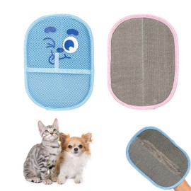 Pack of 2 Fur Magnetic Gloves, Electrostatic Pet Hair Remover Glove, Pet Hair Removal Glove for Combing, Grooming Cats Dogs, Reusable Cat Hair Remover Glove for Sofam