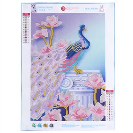 Kit De Pintura De Diamante 5D, Juego De Arte De Pintura De Diamante Bordado Diy Con PatróN De Flor De Pavo Real Kits De Punto De Cruz Para DecoracióN De Pared De Arte Del Hogar 11,81 X 15,75 Pulgadas