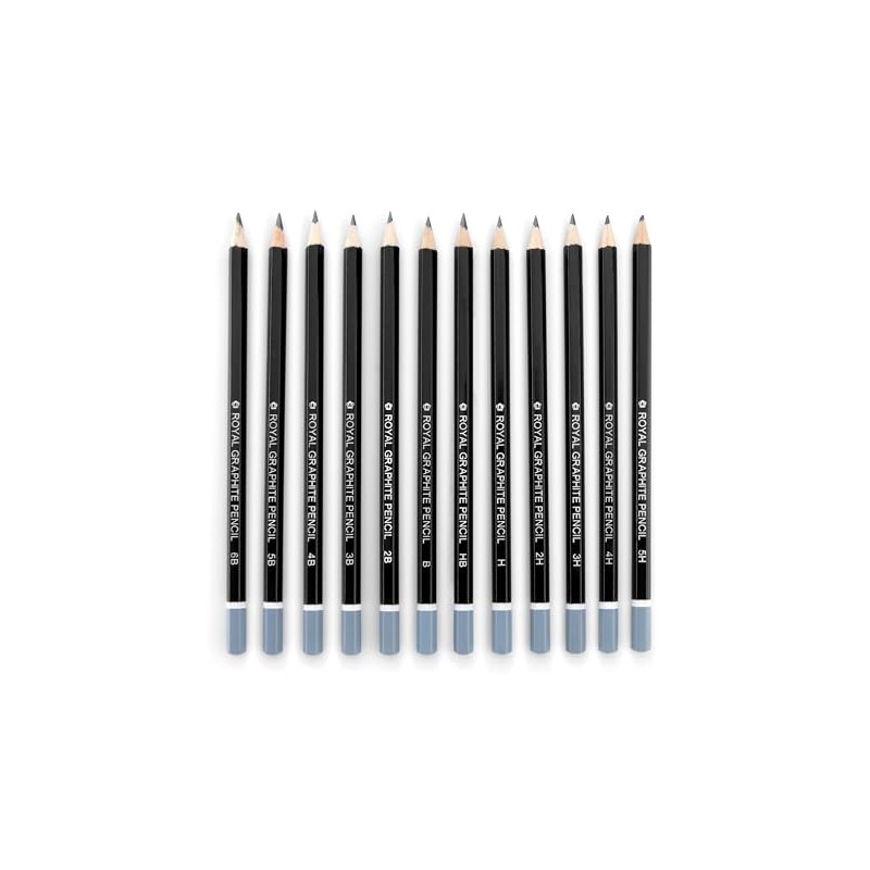 Royal & Langnickel SPEN-12 Essentials Sketching Pencil Set, 12-Piece