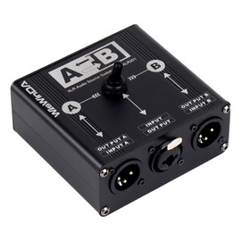 WisWinDa Pro XLR Passive A/B Switch Box Reversible Operation Design Balanced Audio Converter 2 Channel HiFi Stereo Audio Selector No Loss Switching Aluminum Shell (XLR A/B Swtich Box (F-2M))