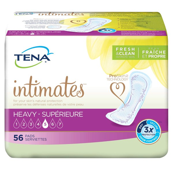 Tena Intimates Pads for Women, Heavy, Regular, 56 Count