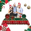 COSORO 137 * 274cm Plastic Christmas Tablecloths Party,Large Xmas Table