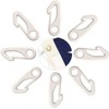 Hufopik 12 PCS Flag Pole Clip Snap Hooks Nylon Flagpole