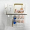 Short Press on Nails Square Fake Nails Acrylic Nails Press