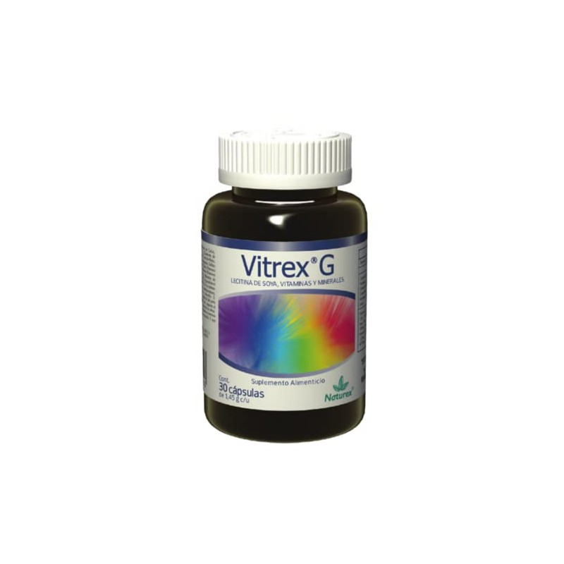 Naturex Vitrex G, 30 Capsulas, Lecitina de Soya, Vitaminas y