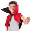 Coolchange Reversible Vampire Cape for Children with Stand-up Collar