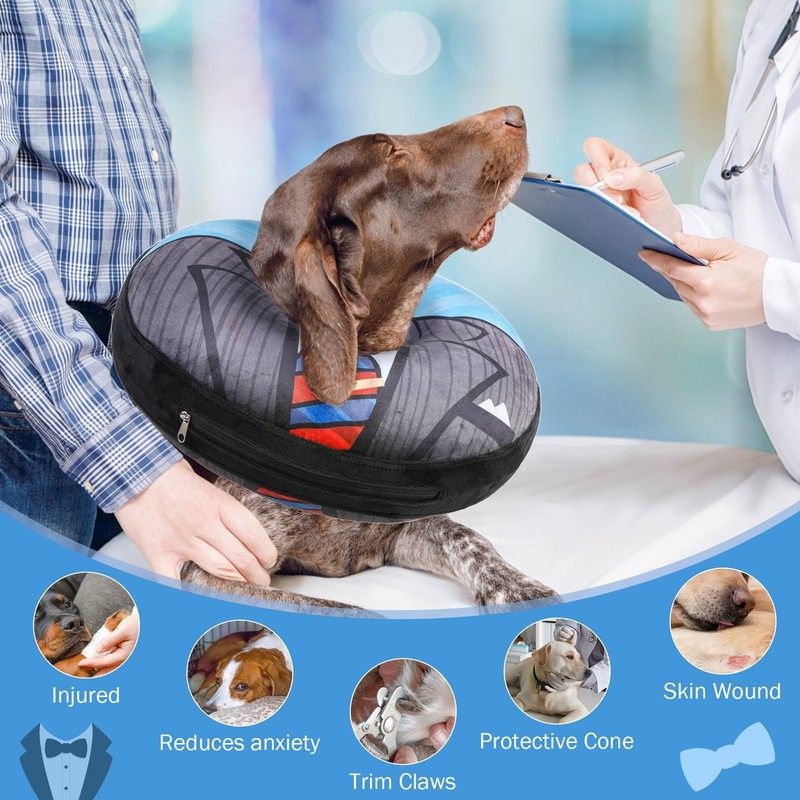 SCENEREAL Dog Cone Alternative After Surgery Donut Collar, Soft Pet