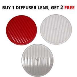 Bright Eyes 3-Pack (2 Clear, 1 Red) Diffuser Lens - for Use 1200 Lumen Rechargeable Bike Lights. Can Also Be Used for Other Similar Bike Lights