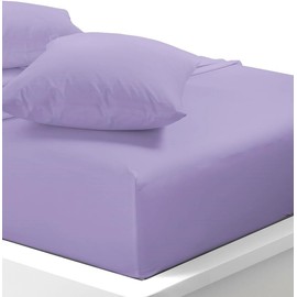 Fitted Sheet Small Double / 4ft Lilac Soft, Deep Pocket, Wrinkle Free, Easy Care Poly Cotton (SD lilac)