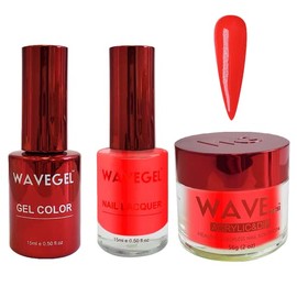 WAVEGEL Soak-Off Gel, Nail Lacquer & Acrylic/Dip Powder Matching Set - Queen Collection - #057 French Cognac