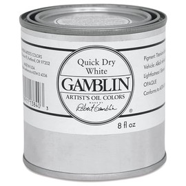 Gamblin Artist Oil Color - Quick Dry White 8 oz Can