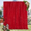 Red Backdrop 4ftx10ft Glitter Fabric Photography Background Curtain for Wedding