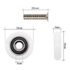 YUANQIAN 8 x White Shower Door Runners 19mm with Screws