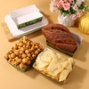 BOXOB 50pcs Party Food Trays, Brown and Green Miner Theme