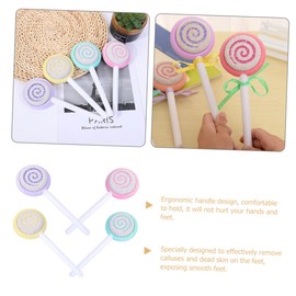 NOLITOY 4pcs Double Sided Foot File Callus Remover Pedicure Tool Pumice for Smooth