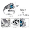 QHQPQ Celtic Rings for Women 925 Sterling Silver Turquoise Tree