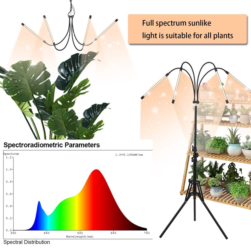 WTINTELL LED Plant Grow Light with Stand, LED Grow Light