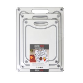 Dexas Fresh Prep 3-Pack Non-Slip Recycled Poly Cutting Boards - 13x17, 11x 14, 9x12