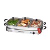 Elite Gourmet EWM-9933 Triple 3 x 2.5 Quart Trays Buffet