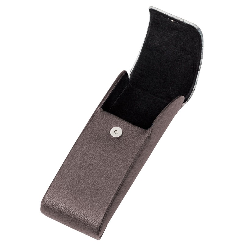 meigan 2578-02 Glasses Case, Semi-Hard Case, Vertical, Slim, Stylish, Faux