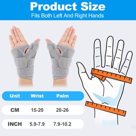 TPTGIAR Thumb Brace Right and Left, Ergonomic Thumb Splint Right & Left, Thumb CCD Joint Bandage with 2 Splints for Ultra Strong Support, Bandage Thumb for Men and Women