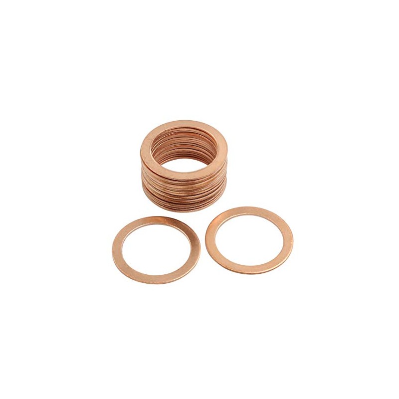 sourcing map Washers Copper Sealing Washers 26 mm Pack of