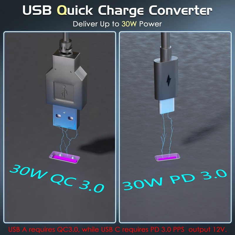 Moqidong USB to 12V Adapter
