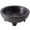 4 oz Black Thermal Plastic Molcajete Bowl - 4" x