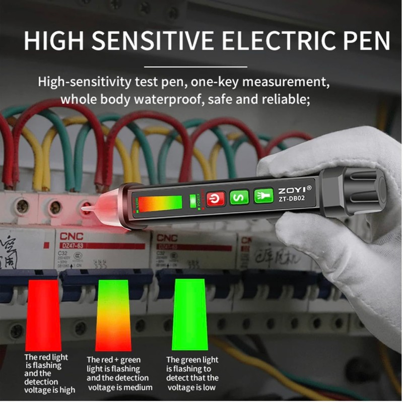 ZOYI AC Voltage Tester Pen, 12V- 48V/1000V Dual Range Non