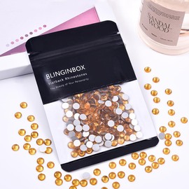 BLINGINBOX Flatback Rhinestones Glass Gems for DIY Crafts Nail Clothes Shoes Bags 6.4-6.6mm/288pcs SS30 Topaz