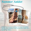 Suplight 925 Stelring Silver Infinity Anklet with Moonstone, Crystal Anklet