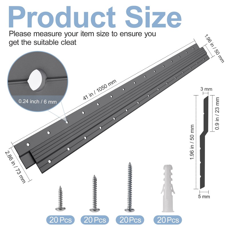 French Cleat Hanger Heavy Duty 41 inch - Aluminum Alloy