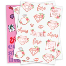 xo, Fetti Bride Tribe Tattoos - 34 Glitter Styles | Bachelorette Party Decoration, Bridesmaid Favor, Bride to Be Gift + Bridal Shower Supplies