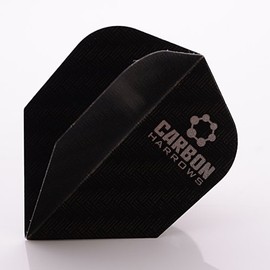 9 x HARROWS DARTS FLIGHTS CARBON STANDARD BLACK (3 sets)