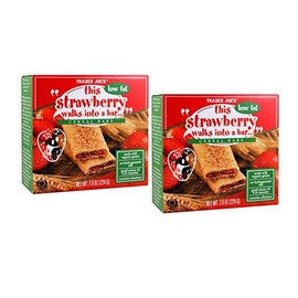 Trader Joe's"This Strawberry Walks Into A Bar" Low Fat Cereal Bars: 2 Pack - 6 Bar Box (7.8oz)