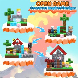 CraftyNest 208 PCS Magnetic Blocks Building Toys, Build 3D Magnetic Building Blocks Set for Kids Ages 3+, Magnet Blocks STEM Sensory Educational Christmas Birthday Gifts Construction Toys