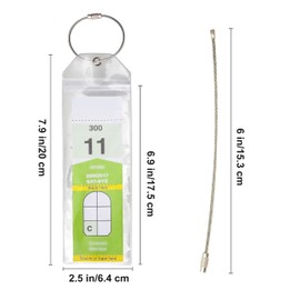 Temlum 8 Pcs Cruise Luggage Tags Holder with Zip Seal & Steel Loops, Waterproof Clear Luggage Tags Cruise Accessories (20 x 6.4cm)