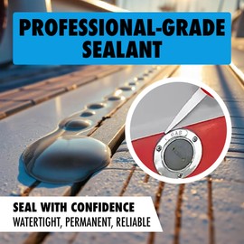 ForgeLux Marine Adhesive Sealant 5200 Fast Cure (White) - UV Resistant, Underwater Sealant, Permanent Watertight Bonding and Sealing, 5200 Marine Sealant for Boats, Decks, RVs & Homes