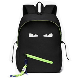 QWZY Girls Boys Backpack 16Inch 3D Eyes Funny Emoticon Comic Cartoon Backpack Students Daypack Large for Kids and Youth (D)