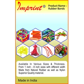 IMPRINT's Rubber Bands - 1 inch Diameter Yellow- 150 pcs