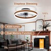 VOLISUN Low Profile Ceiling Fans with Lights and Remote, 19.7in