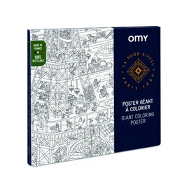 Omy Giant Coloring Poster, Eiffel Tower, La Tour Eiffel of Paris, 40 x 28 inches, Creative Play and Fun for Kids, Teens, Adults, and The Whole Family