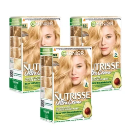 Garnier Nutrisse Cream Coloration Golden Brown 43 Hair, for permanent hair colour dye (with 3 Nourishing oils – 3 Pack