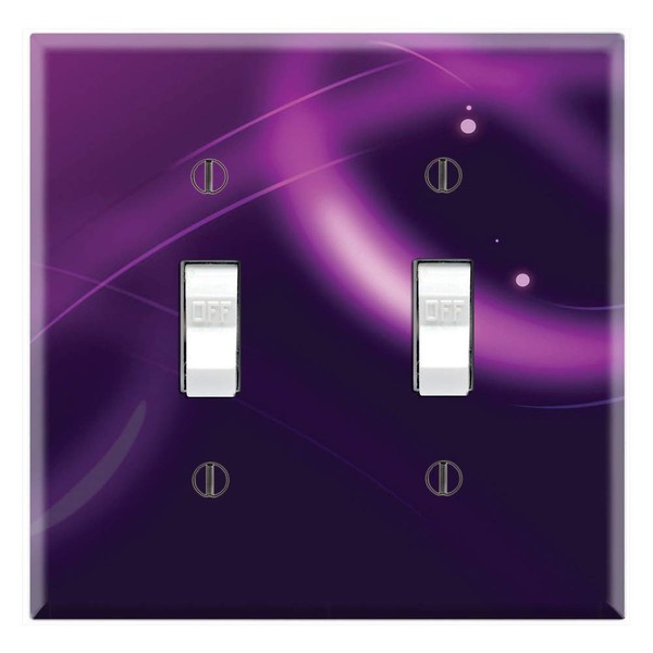 Graphics Wallplates - Abstract Purple - Dual Toggle Wall Plate Cover