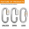 ThreeLeaves Stainless Steel Chain Links 2.3 Inch. D Shape Safety