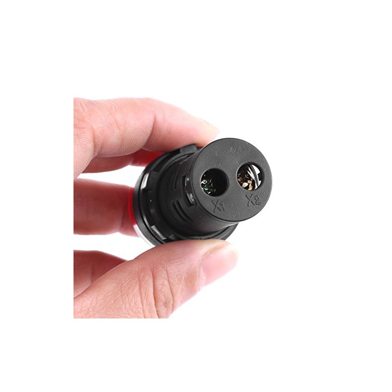 sourcingmap AC 220V Red Green Circuit LED Indicator Pilot Signal