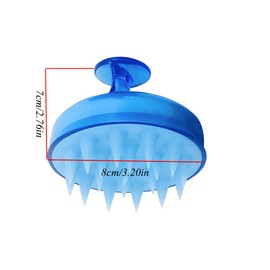 Kopfhaut-Massagebürste, weiches Silikon, Shampoo-Bürste für nasses und trockenes Haar, sauberes Peeling, fördert das Haarwachstum, Kopfhautpflege, Kamm für Damen und Herren (lila)